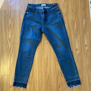 Loft Curvy skinny jeans in dark wash